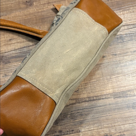 Stylish Tan and Gray canvad Bag - Picture 2 of 5